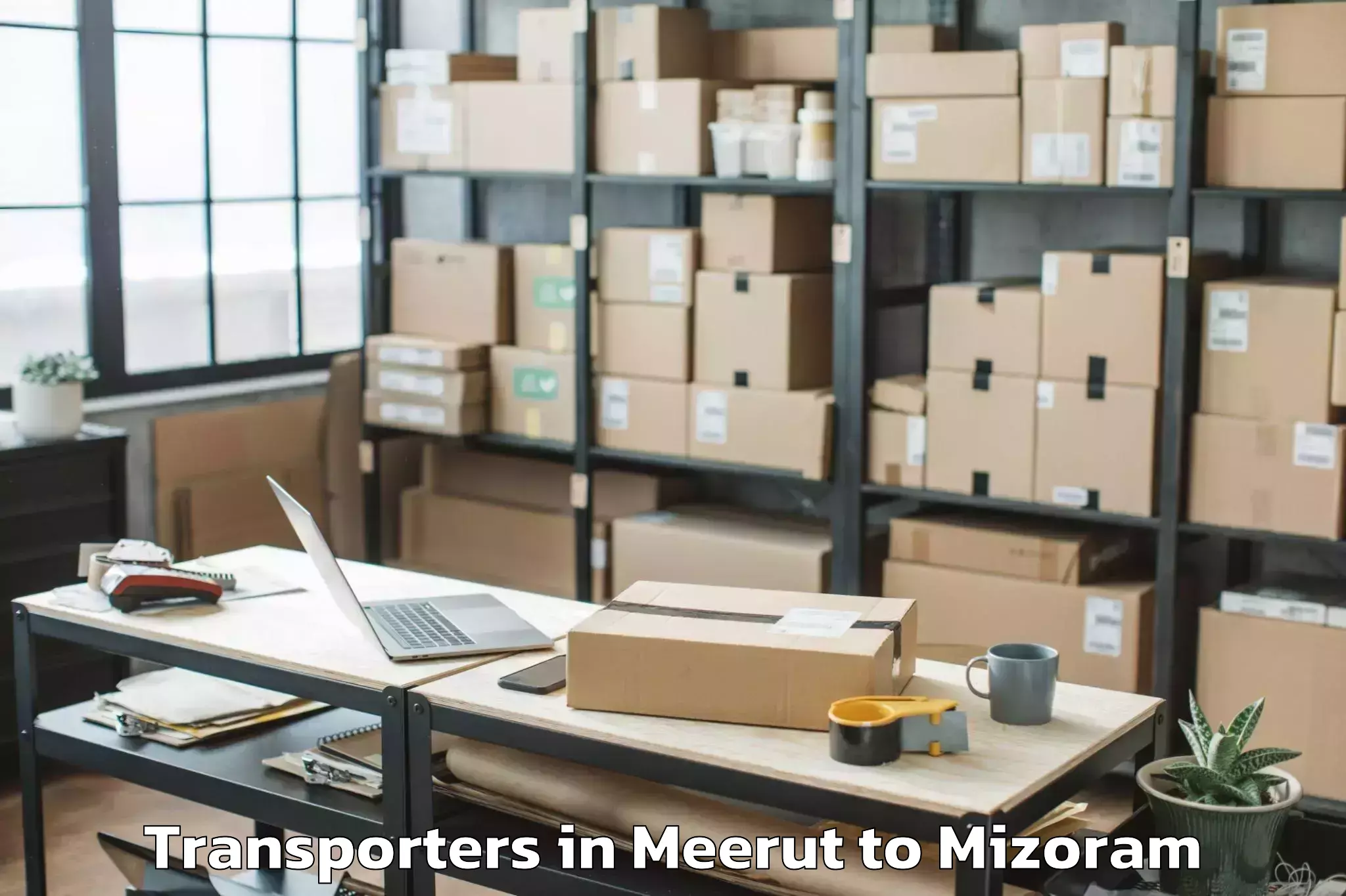 Top Meerut to Mizoram Transporters Available